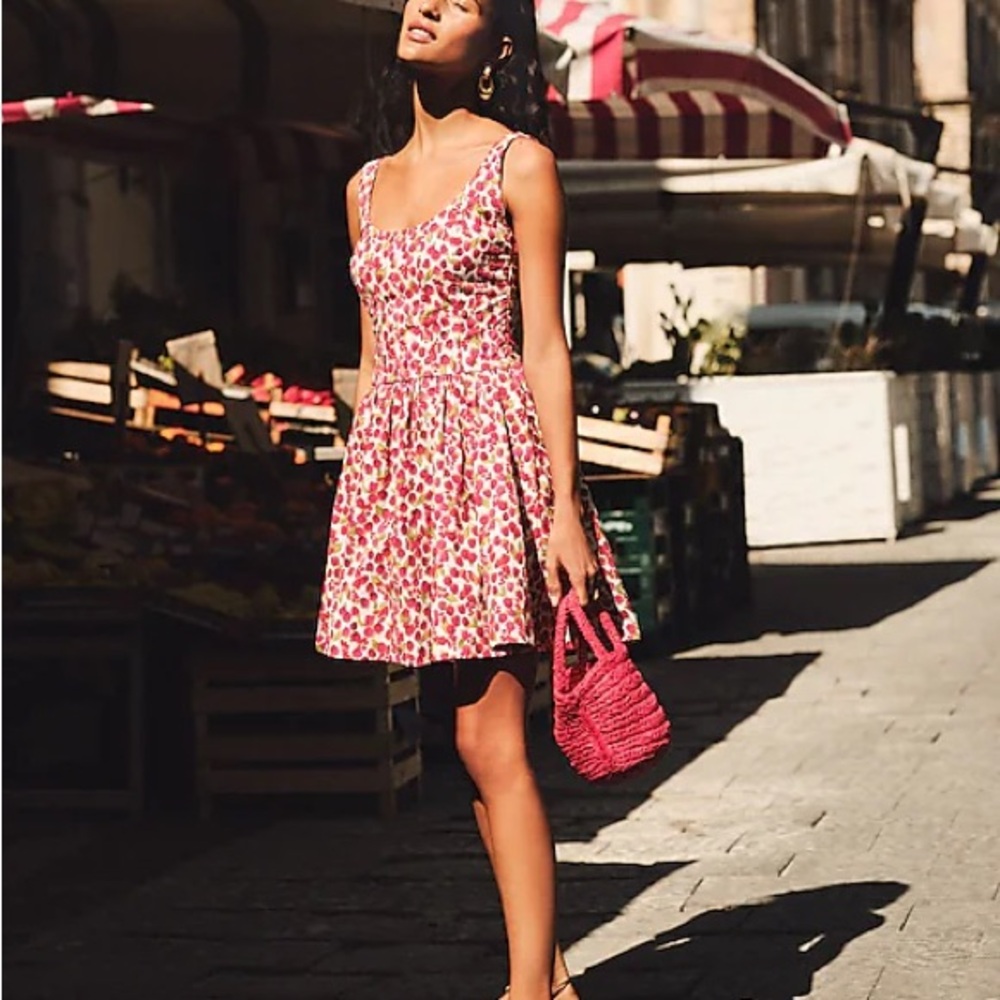 J. Crew Mini Dress in Vibrant Pink